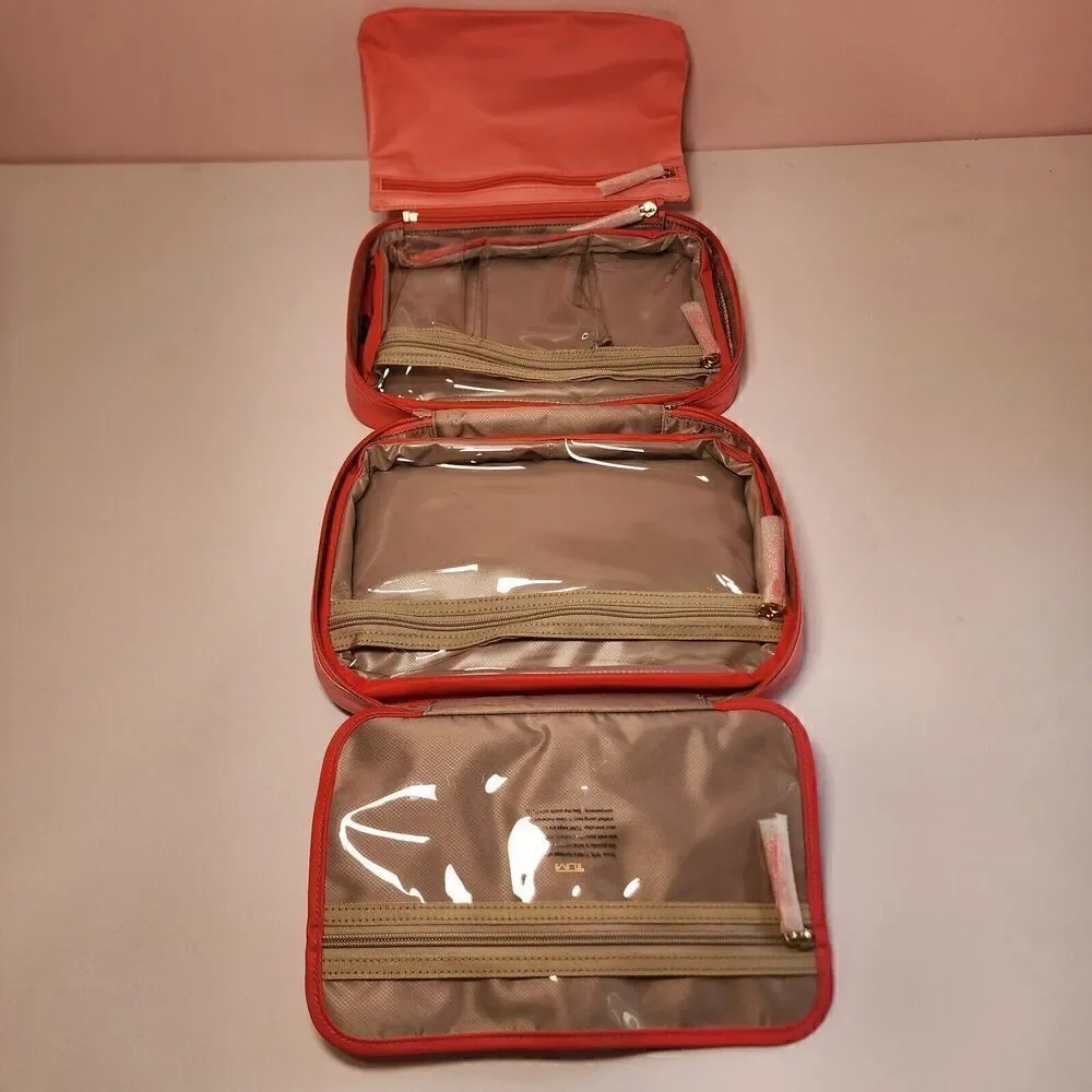 NWT TUMI Voyageur MELISSA Zippered Cosmetic Toiletry Bag PINK OMBRE
